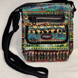 Sakroots Vibrant Artistic Boho Crossbody Purse
